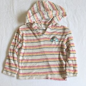 ripzone rainbow striped terry cloth hoodie sweatshirt 2T toddler girls